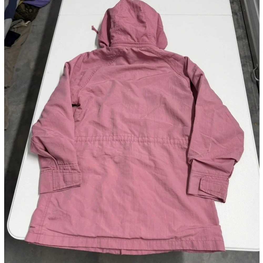 Vintage woolrich Pink Utility Parka Jacket‎ Plaid Lined Hooded Field Coat Rose